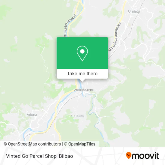 Vinted Go Parcel Shop map