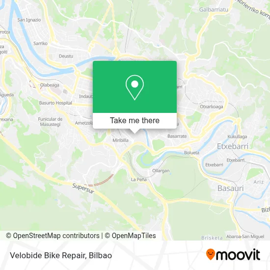 Velobide Bike Repair map