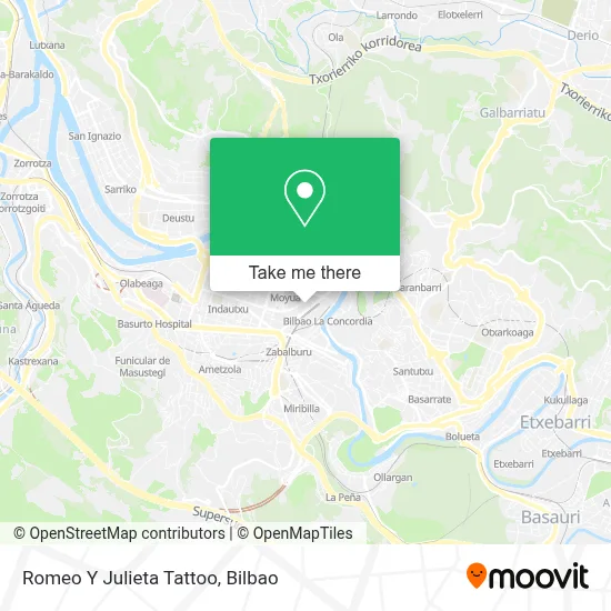 Romeo Y Julieta Tattoo map