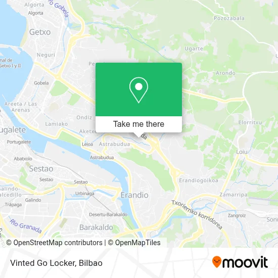 Vinted Go Locker map