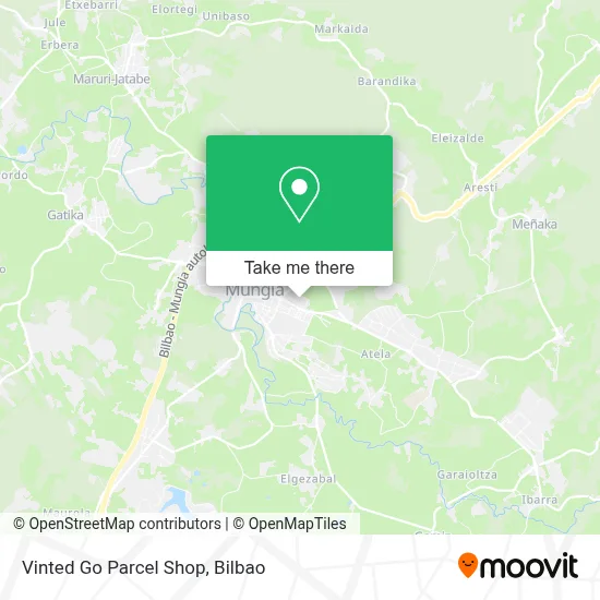 Vinted Go Parcel Shop map