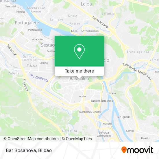 Bar Bosanova map