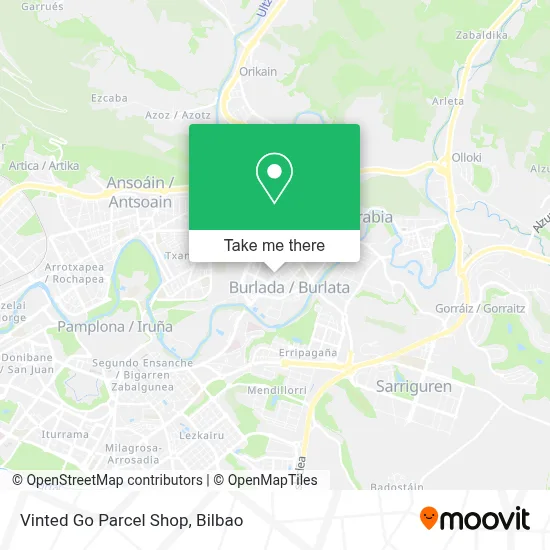 Vinted Go Parcel Shop map