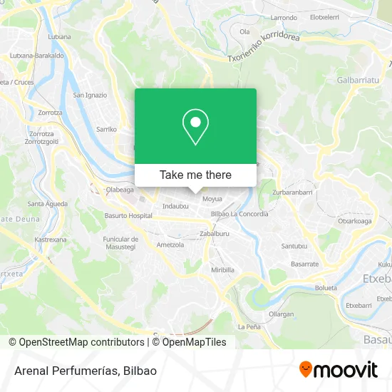 Arenal Perfumerías map