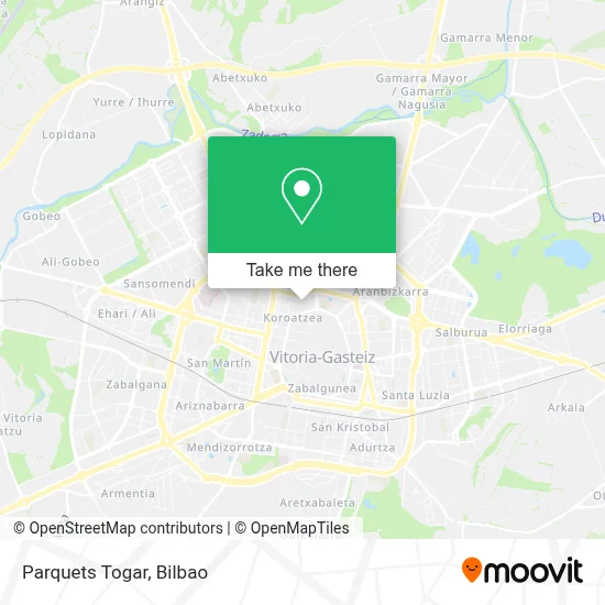 Parquets Togar map