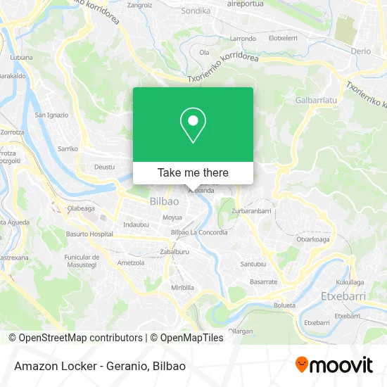 Amazon Locker - Geranio map