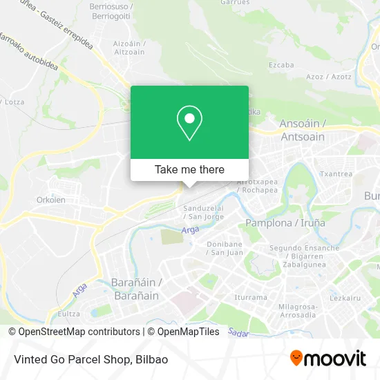 Vinted Go Parcel Shop map