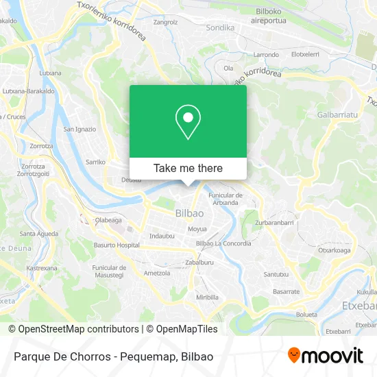 Parque De Chorros - Pequemap map
