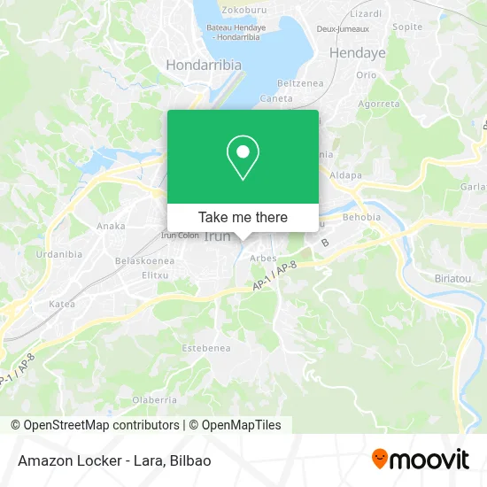 Amazon Locker - Lara map