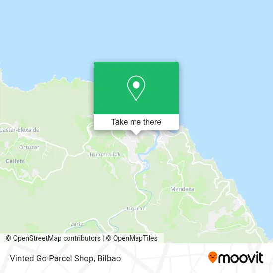 Vinted Go Parcel Shop map