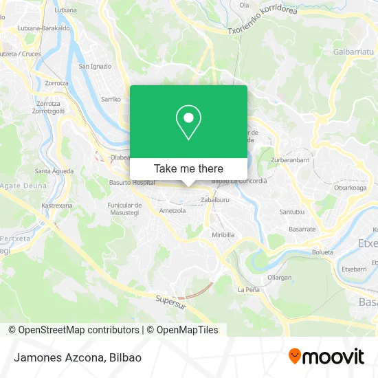 Jamones Azcona map