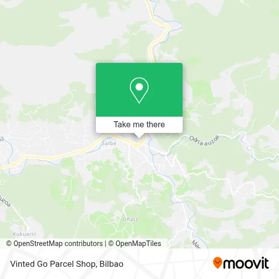 Vinted Go Parcel Shop map