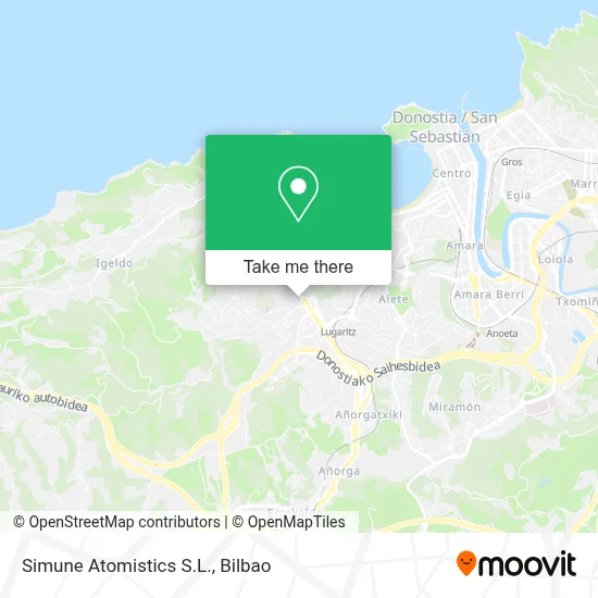 Simune Atomistics S.L. map