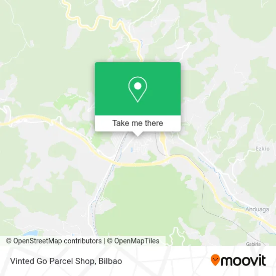 Vinted Go Parcel Shop map
