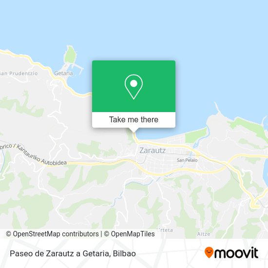 Paseo de Zarautz a Getaria map