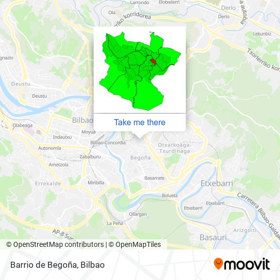 mapa Barrio de Begoña