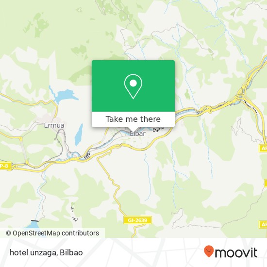 mapa hotel unzaga