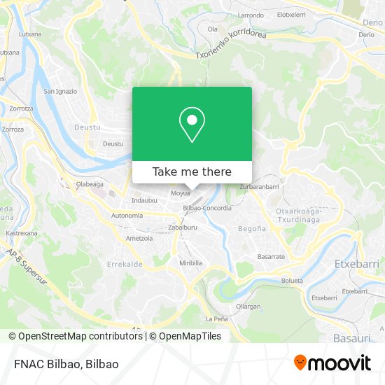 FNAC Bilbao map