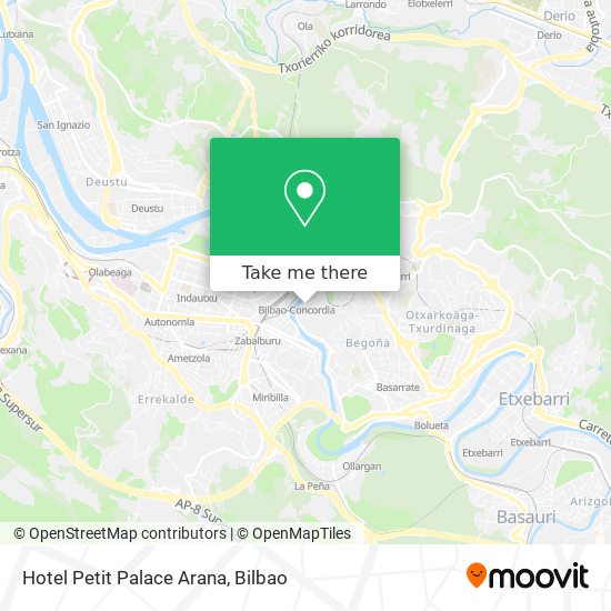 Hotel Petit Palace Arana map