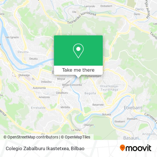 mapa Colegio Zabalburu Ikastetxea