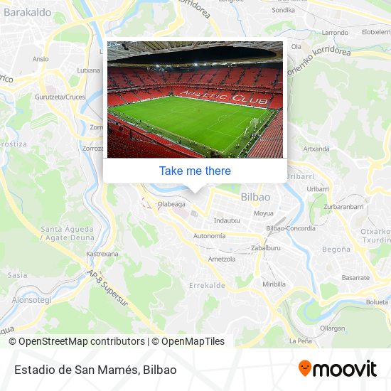 mapa Estadio de San Mamés