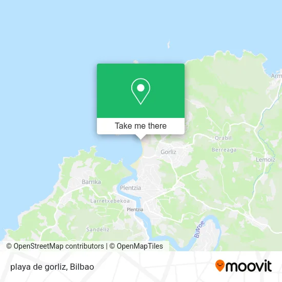 playa de gorliz map