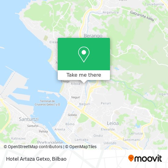 Hotel Artaza Getxo map