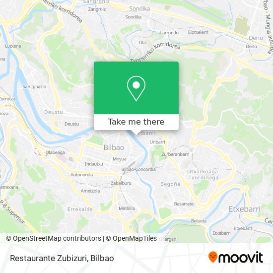 mapa Restaurante Zubizuri
