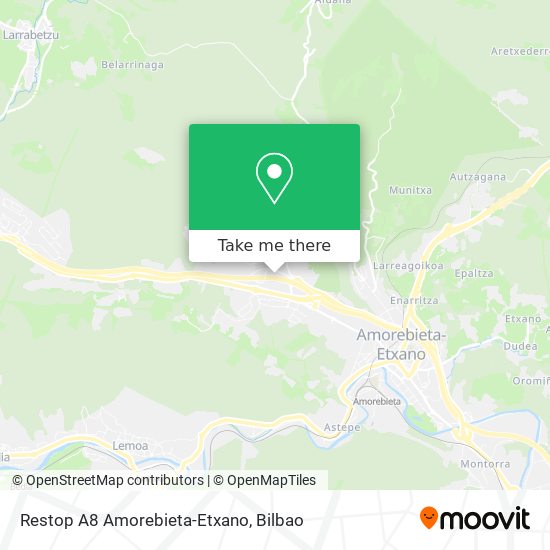 Restop A8 Amorebieta-Etxano map