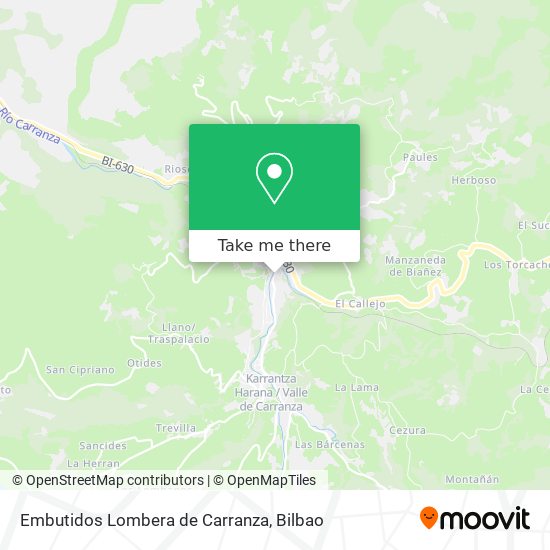 Embutidos Lombera de Carranza map