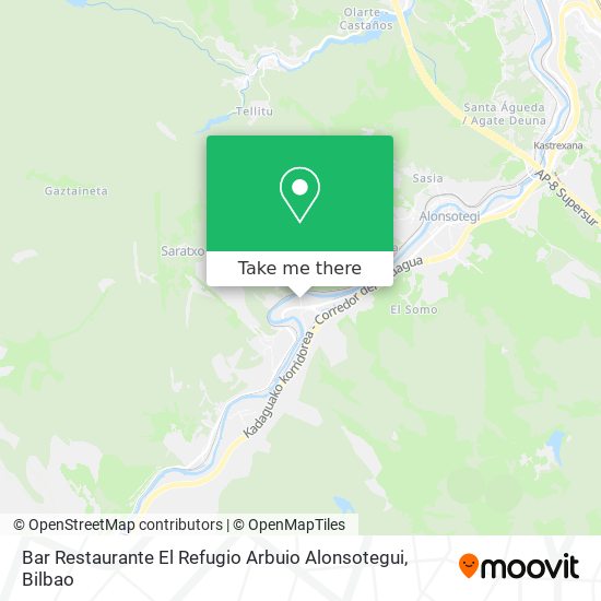 Bar Restaurante El Refugio Arbuio Alonsotegui map