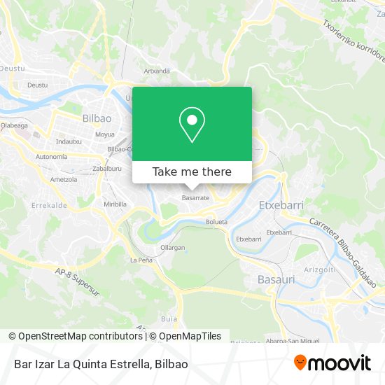 mapa Bar Izar La Quinta Estrella