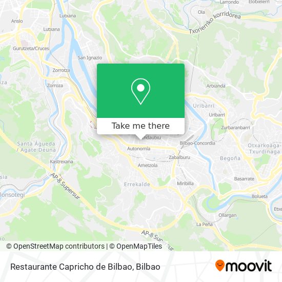 Restaurante Capricho de Bilbao map