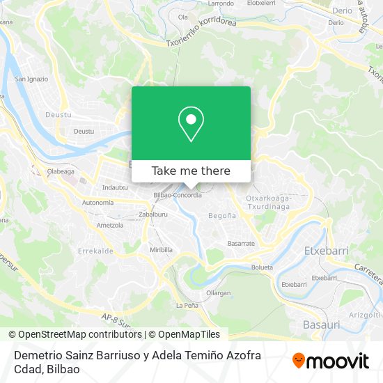 Demetrio Sainz Barriuso y Adela Temiño Azofra Cdad map