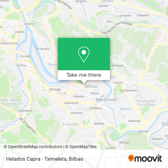 mapa Helados Capra - Tximeleta