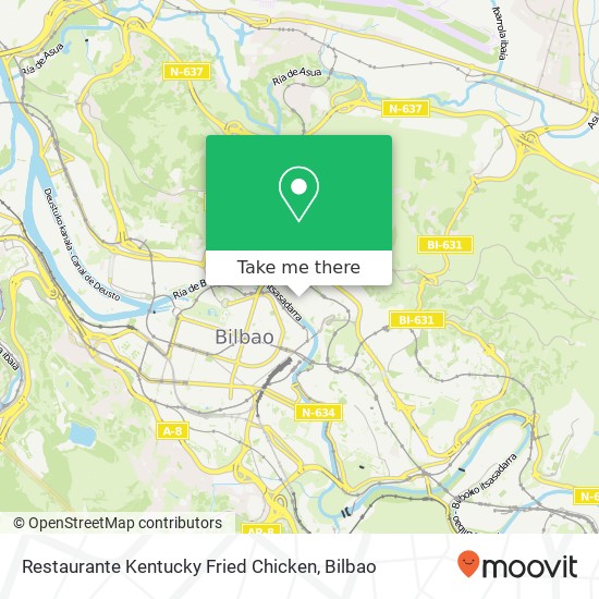 mapa Restaurante Kentucky Fried Chicken, Calle Epalza, 1 48007 Bilbao