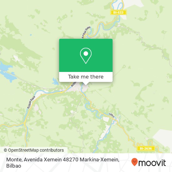 mapa Monte, Avenida Xemein 48270 Markina-Xemein