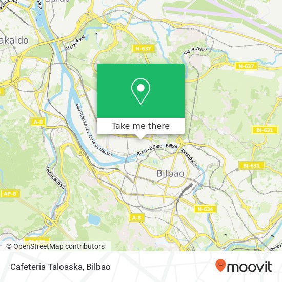 mapa Cafeteria Taloaska, Avenida Madariaga, 5 48014 Bilbao