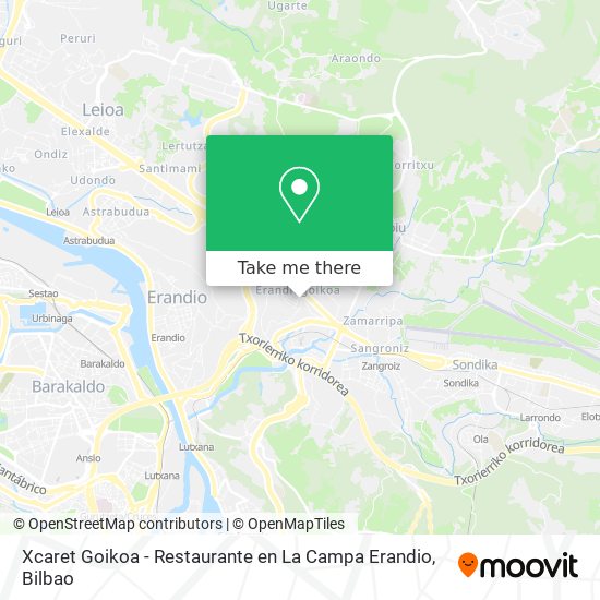 Xcaret Goikoa - Restaurante en La Campa Erandio map