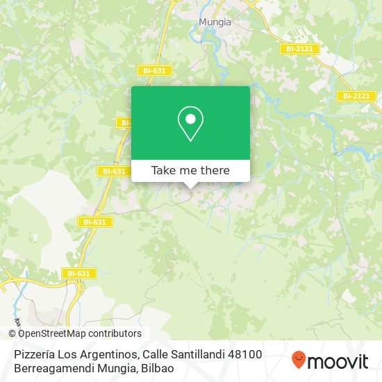 mapa Pizzería Los Argentinos, Calle Santillandi 48100 Berreagamendi Mungia