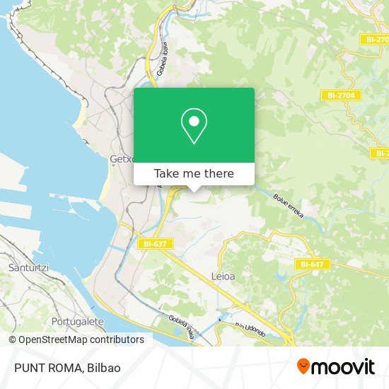 PUNT ROMA map