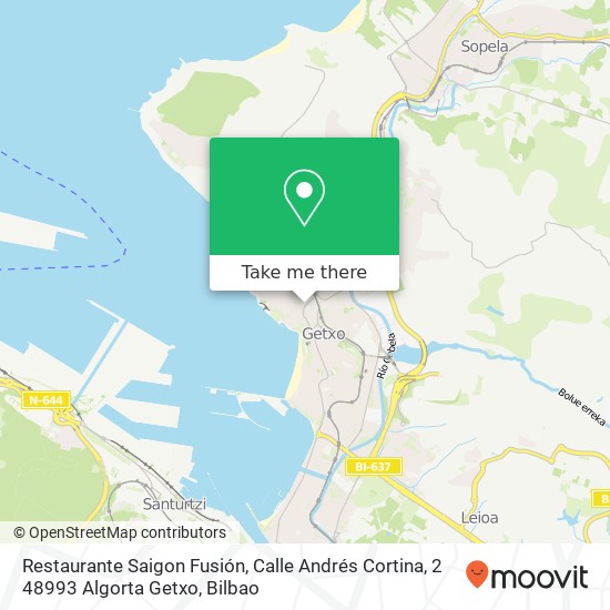 Restaurante Saigon Fusión, Calle Andrés Cortina, 2 48993 Algorta Getxo map