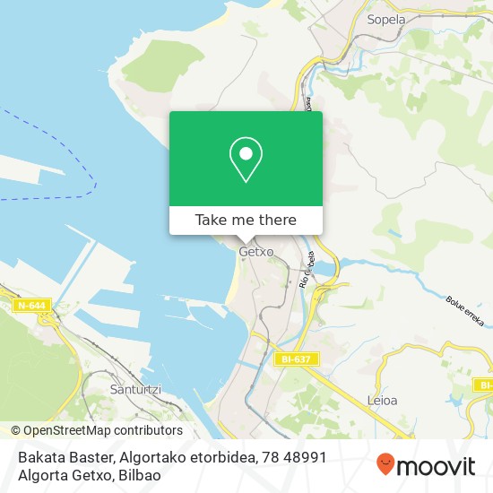 mapa Bakata Baster, Algortako etorbidea, 78 48991 Algorta Getxo