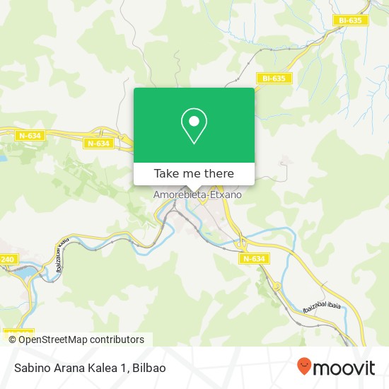 Sabino Arana Kalea 1 map