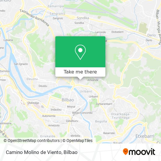 Camino Molino de Viento map