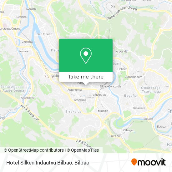 Hotel Silken Indautxu Bilbao map