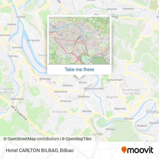 Hotel CARLTON BILBAO map