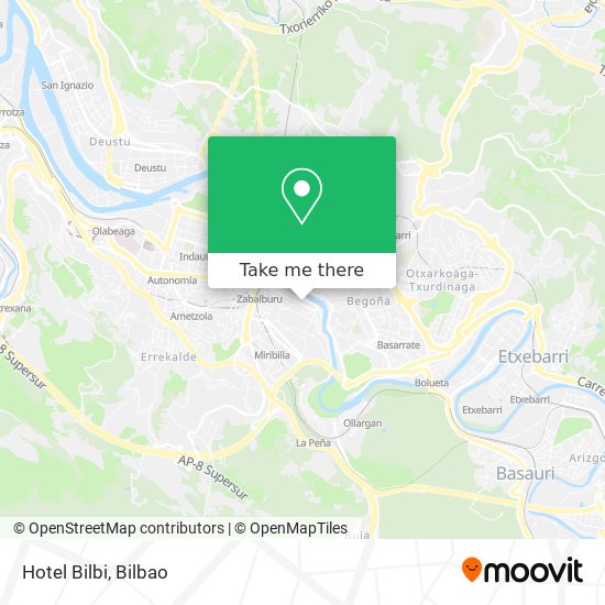 mapa Hotel Bilbi