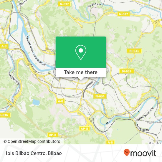 Ibis Bilbao Centro map