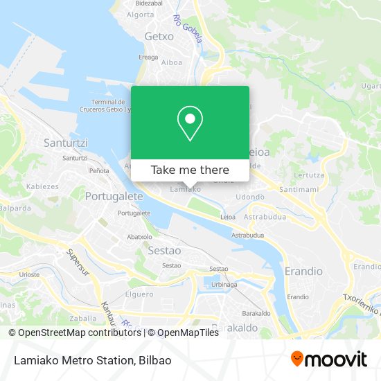 mapa Lamiako Metro Station